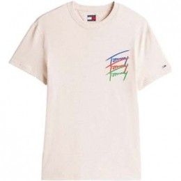 T-shirtTommyJeans3ColourTwistedLogoT-ShirtOatMarlHeather