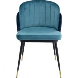 KareDesignHojasStoelfluweelblauw
