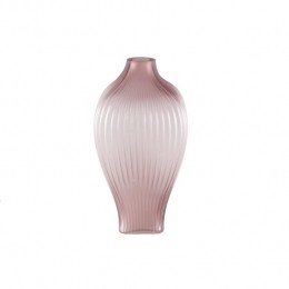 PTMDHaldeLightPurplesolidglassvaseribbedhigh