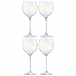 LSA-PolkaBalloonGlas525mlMotherofPearlSetvan4Stuks