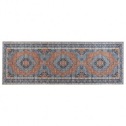 Beliani-MIDALAM-Loper-Blauw-70x200cm-Polyester