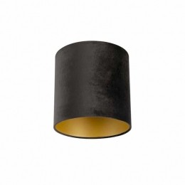 QAZQALampenkapvelours252525zwart-goud