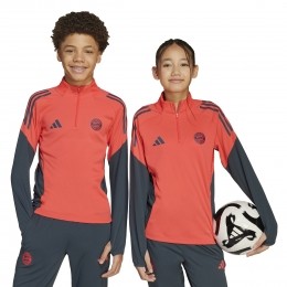 adidasBayernMnchenTrainingstrui14-Zip2025-2026KidsOranjeDonkergrijs