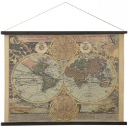 SchilderijenSignesGrimaltWereldkaartOprolbaarCanvas