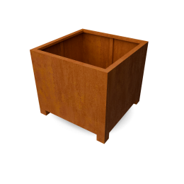 Artesaplantenbakcortenstaalmet10cmpotenL100xB100xH90cm-Geroba