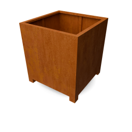 Artesaplantenbakcortenstaalmet10cmpotenL100xB100xH110cm-Geroba