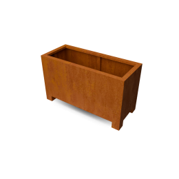 Artesaplantenbakcortenstaalmet10cmpotenL120xB50xH70cm-Geroba