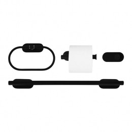 QUVIOBadkameraccessoiresset-4delig-RVS-Zwart
