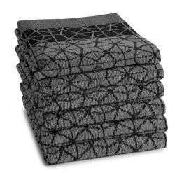 DDDDDkeukendoekChrystal-50x55cm-Black-6stuks