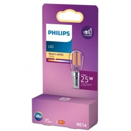 PhilipsLEDT25Transparant-25W-E14-WarmwitLicht
