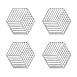 KrumblePannenonderzetterHexagon-Grijs-Setvan4