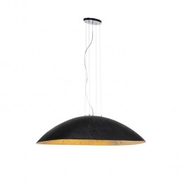 QAZQAIndustrilehanglampzwartmetgoud115cm-Magna