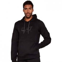 TrainingsjackEa7EmporioArmaniVisibilityCottonHoodieBlackBlack