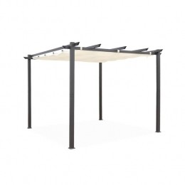 sweeek-Pergolaaluminium3x3mmetuitschuifbaarzonnescherm