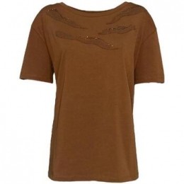 T-shirtKorteMouwGiuliaValliwe6220cannella
