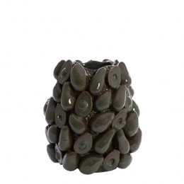 LightlivingVaasdeco33x375cmAVOCADOkeramiekbruingroen