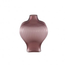 PTMDHaldePurplesolidglassvaseribbedorganicwide