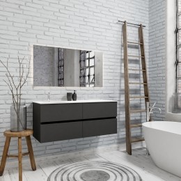 ZaroSevillaSolidSurfacebadmeubel120cmmatantraciet1kraangatspoelbaklinks4lades