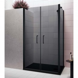 ZijwandLacusGiglioEvo80x200CmAluminiumProfielRookglasZwart
