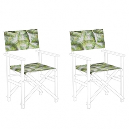 Beliani-CINE-Ligstoeldoeksetvan2-Lichtgroen-Polyester