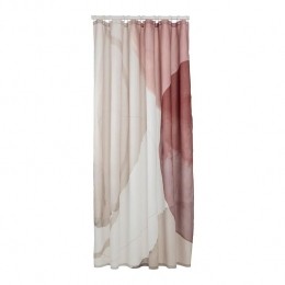 SealskinEarthDouchegordijn180x200cmPolyester-DonkerrozeOff-white