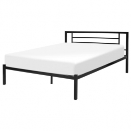 Beliani-CUSSET-Tweepersoonsbed-Zwart-140x200cm-Metaal
