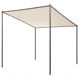 Beliani-VIMINO-Tuinpaviljoen-Beige-Staal