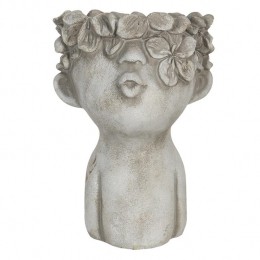 ClayreEefBloempot11x11x18cmGrijsSteenBloempotbinnen