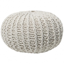 Beliani-CONRAD-Poef-Beige-50cm-Katoen