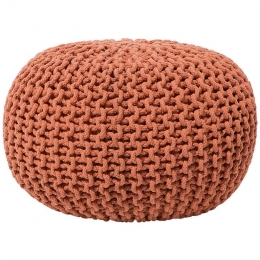 Beliani-CONRAD-Poef-Koper-50cm-Katoen