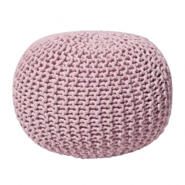 Beliani-CONRAD-Poef-Roze-50cm-Katoen