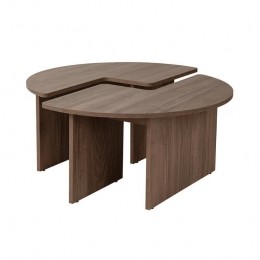 Calicosy-Setvan2SalontafelsMOIRA-B90cm-Walnootlook