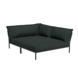 HoueLevel2CozyCornerloungebankrechtsframedonkergrijsstof