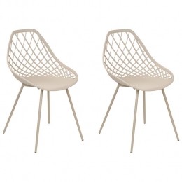 Beliani-CANTONII-Eetkamerstoel-Beige-Synthetischmateriaal