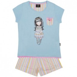PyjamasnachthemdenAdmasPyjamashortt-shirtAndAllThingsNiceSantoroblauw