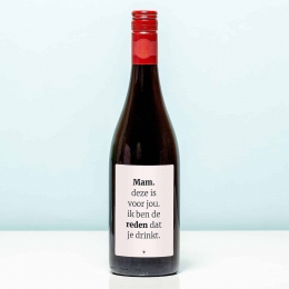 WijnflesJijbentderedendatzedrinkt-RoodMerlot