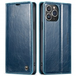CaseMe-TelefoonhoesjegeschiktvoorAppleiPhone14Pro-FlipWalletCase-Blauw