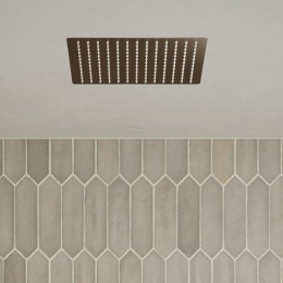 SaniclearCubeplafondinbouwdouchekop30x30cmverouderdmessing