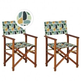 Beliani-CINE-Tuinstoelsetvan2-MulticolorAbstract-Polyester