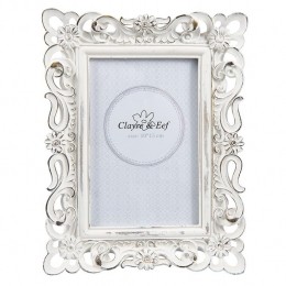 ClayreEefFotolijst10x15cmWitKunststofRechthoekFotokader