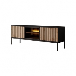 Meubella-TV-MeubelLegend-Matzwart-Eiken-154cm