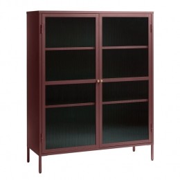 RebellenclubOmeoVitrinekast-140x111cm-Bordeauxrood