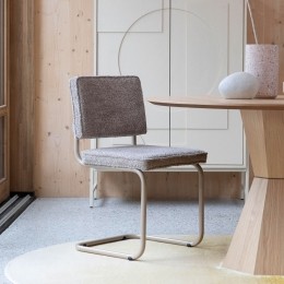 ZuiverEetkamerstoelRidgeSoftBoucl-Beige