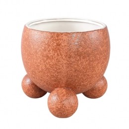 PTMDMalindaOrangeceramicpotroundshaperoundlegXL