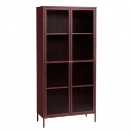 RebellenclubOmeoVitrinekast-190x90cm-Bordeauxrood