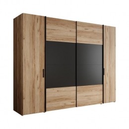 MeubellaKledingkastDolce-Eiken-Zwart-270cm