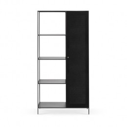 OlivineJunakledingkastzwart-metopenvakken-180cm