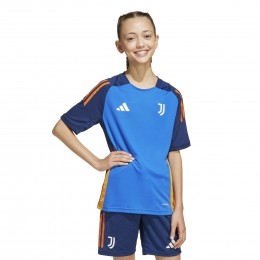 adidasJuventusTrainingsshirt2024-2025KidsBlauwOranjeWit