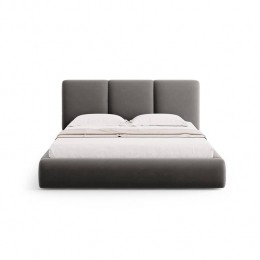 WindsorCoHorizonBedframemetOpbergvak-160x200cm-Fluweel-Grijs