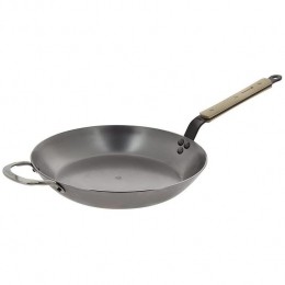 DeBuyerKoekenpanMineralBHout-28cm-zonderanti-aanbaklaag